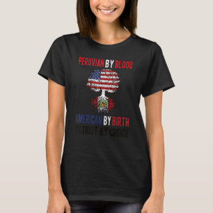 T-shirt Fier Drapeau Péruvien Américain Pérou Usa