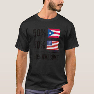 T-shirt Fier drapeau portoricain américain Porto Rico Usa