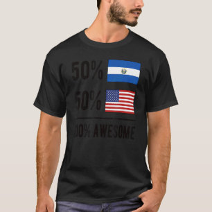 T-shirt Fier drapeau salvadorien américain El Salvador Usa