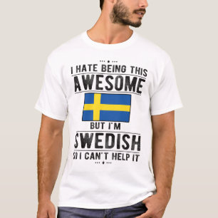 T-shirt Fier Drapeau Suédois Suède Héritage Racines Su