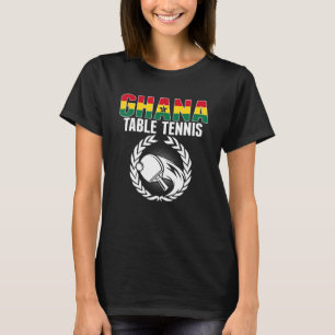 T-shirt Fier du Ghana Tennis de Table   Supporter de Ping 