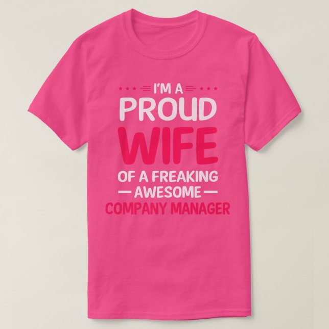 T-shirt Fier Épouse De Freaking Awesome GESTIONNAIRE D'ENT (Design devant)