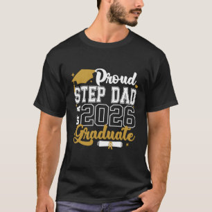 T-shirt Fier Étape Papa D'Un Diplômé Senior 2026 2026 Clas