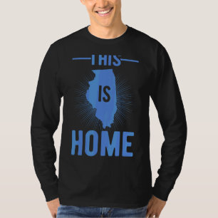 T-shirt Fier Etat De Fan Usa C'Est Accueil Carte Illinois