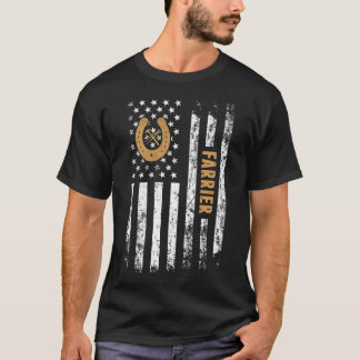 T-shirt Fier Farrier Miracle Titre du travail drapeau amér