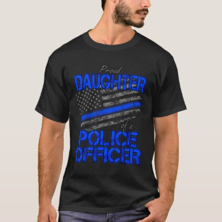 T-shirt Fier Fille D'Un Policier