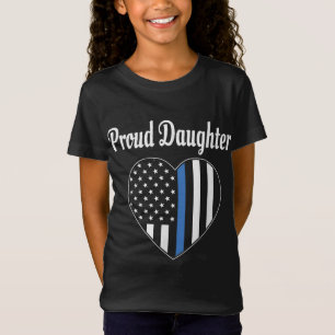 T-Shirt Fier fille d'un policier - application de la loi