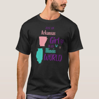 T-shirt Fier fille juste une fille de l'Arkansas dans un I