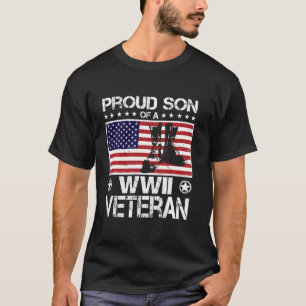 T-shirt Fier Fils De Vétéran 2ème guerre mondiale Bottes D