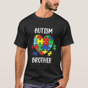T-shirt Fier frère autiste Cœur Guerrier de l'autisme Frèr