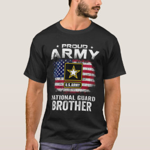 T-shirt Fier frère de la Garde nationale de l'armée avec F