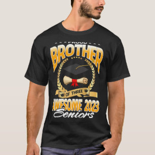 T-shirt Fier Frère De Trois Aînés 2023