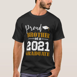 T-shirt Fier frère d'un blanc diplômé de 2021