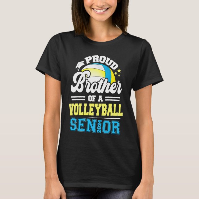 T-shirt Fier Frère D'Un Diplômé Supérieur De Volley-Ball 2 (Devant)
