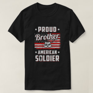 T-shirt Fier Frère D'Une Soeur De Soldat De L'Armée Shi