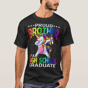 T-shirt Fier Frère D'Une Unicorne D'Études Secondaires