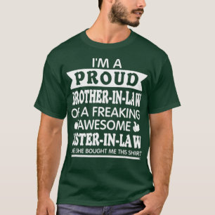T-shirt Fier Frère en Droit de Awesome Soeur en Droit T