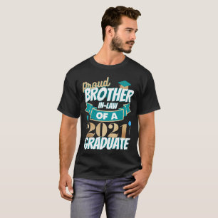 T-shirt Fier frère en droit d'un diplômé de 2021