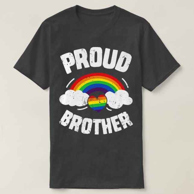 T-shirt Fier frère Gay pride LGBT pour hommes garçons (Design devant)