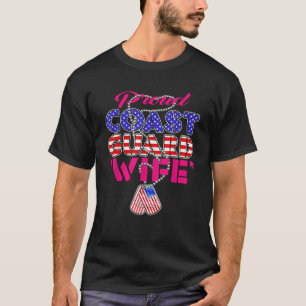 T-shirt Fier Garde côtière américaine Femme US Drapeau Chi
