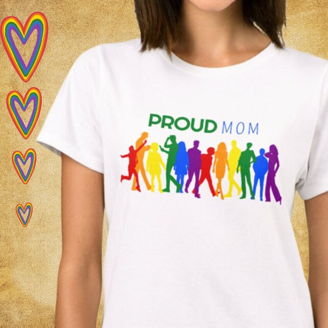 T-shirt Fier Gay pride de la MOM - Silhouettes mixtes de g (Créateur téléchargé)