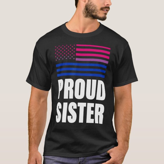 T-shirt Fier Gay pride Lgbt de la soeur Bisexual (Devant)