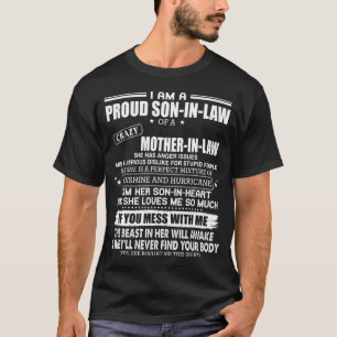 T-shirt Fier gendre d'une belle-mère folle