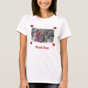 T-shirt Fier Gran Love Grandma Photo Brushstroke Effets