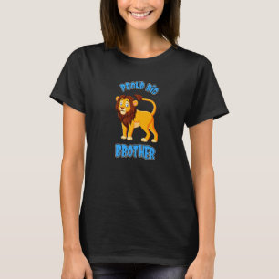 T-shirt Fier grand frère lion pour garçons et frères et sœ