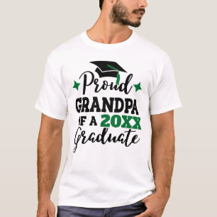 T-shirt Fier grand-père de 2022 diplômé noir vert casquett