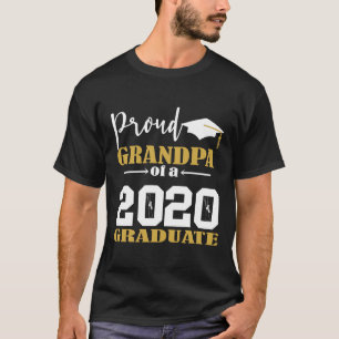 T-shirt Fier grand-père d'un blanc diplômé de 2020
