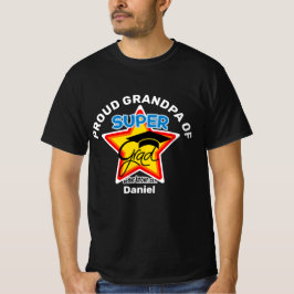 T-shirt FIER GRANDPA DE Super Grad-On Dark Editable Text