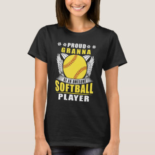 T-shirt Fier Granna D'Un Super Joueur Softball Softbal