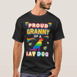 T-shirt Fier Granny D'Un Chien Gay Lesbian Pride Lgbt Rain