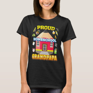 T-shirt Fier Homeschool Grand papa Papa Maman Famille Enfa