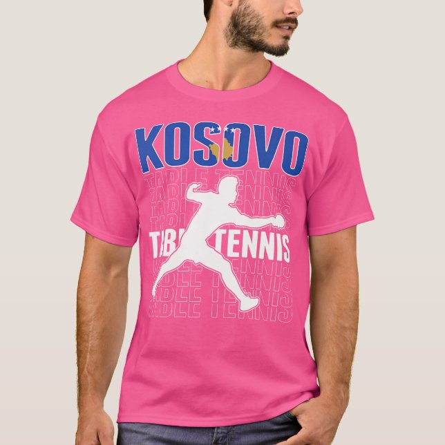 T-shirt Fier Kosovo de tennis de table Fans Jersey Kosovan (Devant)