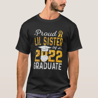 T-shirt Fier Lil Soeur D'Un Masque Visage 2022 Graduate