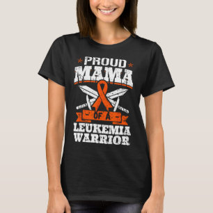 T-shirt Fier Mama D'Une Leucémie Guerrier Mère Sensibilisa