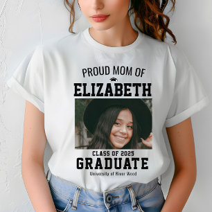 T-shirt Fier Maman Classe de 2025 Graduate Parent Custom