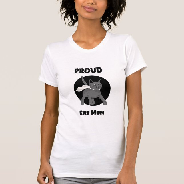 T-shirt Fier maman de chat (Devant)