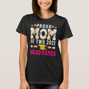 T-shirt Fier Maman De Deux 2022 Diplômés Funny Graduation 