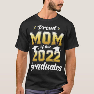 T-shirt Fier Maman de deux 2022 diplômés Senior 22 Twins