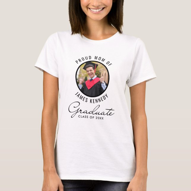 T-shirt Fier Maman de la classe de diplômés de 2025 Photo  (Devant)
