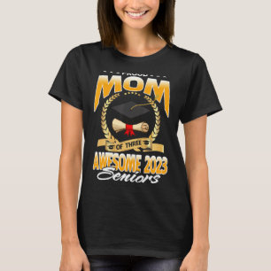 T-shirt Fier Maman De Trois Adultes 2023 Aînés