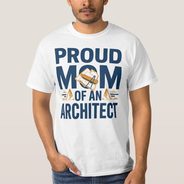 T-shirt Fier maman d'un architecte (Devant)