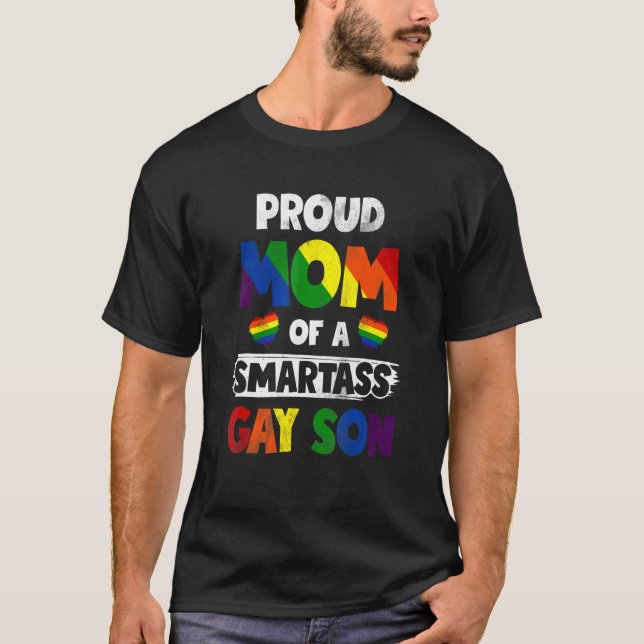 T-shirt Fier Maman D'Un Smartass Gay Son Lgbt Gay pride Ev (Devant)
