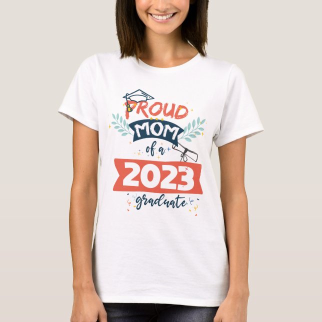T-shirt Fier Maman D'Une Famille De 23 Ans De 2023 (Devant)