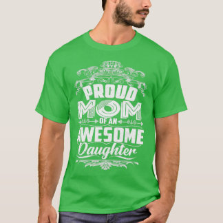 T-shirt Fier Maman D'Une Fille Fantastique Fête Des Mères 