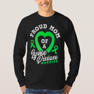 T-shirt Fier Maman D'Une Maladie De Lyme Guerrier Fils Fil