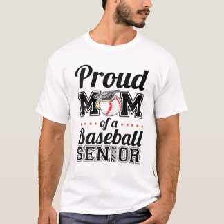 T-shirt Fier Maman Fier D'Un Senior De Baseball 2022